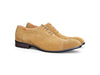Carrucci Suede Cap Toe Lace-Up Shoe - Luxury Italian Style