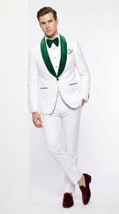 Men’s Emerald Green Tuxedo with Vest, Hunter Green Wedding & Prom Tuxedo Suit