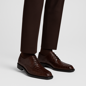 Belvedere Chapo Brown Alligator Luxury Shoe