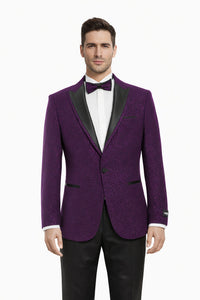 Mens Glitter Sequin Flashy in Color "Purple" Tuxedo Dinner Jacket Blazer Sportcoat