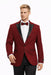 Mens Glitter Sequin Flashy in Color "Red" Tuxedo Dinner Jacket Blazer Sportcoat