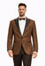 Mens Glitter Sequin Flashy in Color "Tan" Tuxedo Dinner Jacket Blazer Sportcoat