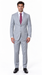 Statement Men's Modern Fit 2 Piece 100% Super 200 Wool Suit Peak Lapel in Grey - image 1
