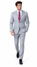 Statement Men's Modern Fit 2 Piece 100% Super 200 Wool Suit Peak Lapel in Grey - image 4