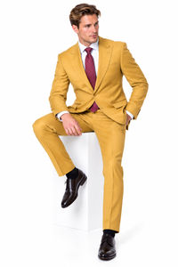 Statement Men's Modern Fit 2 Piece 100% Super 200 Wool Suit Peak Lapel in Charcoal - image 6