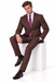 Statement Men's Modern Fit 2 Piece 100% Super 200 Wool Suit Peak Lapel in Brown - image 9