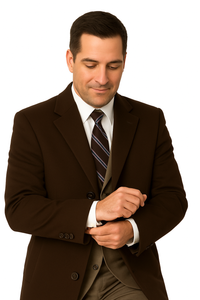 Men's Dress Coat Long Wool Winter Dress Knee Length Men's Overcoat Coat Reg: $1495 Luxurious High-Quality 10% Cashmere Premium Top Coat Brown