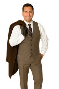 Men's Dress Coat Long Wool Winter Dress Knee Length Men's Overcoat Coat Reg: $1495 Luxurious High-Quality 10% Cashmere Premium Top Coat Brown