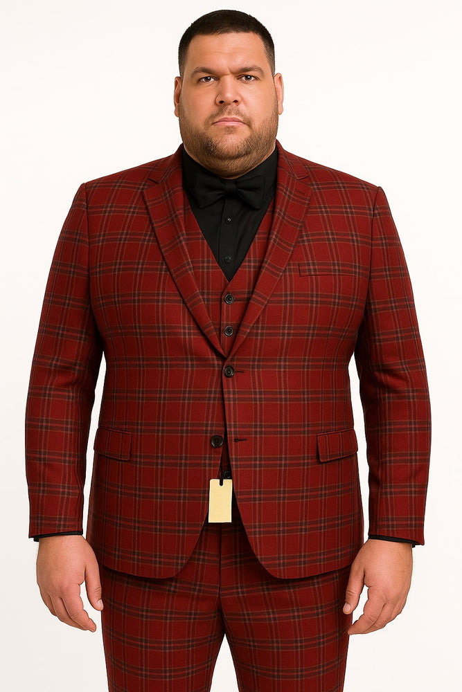 Mens Brown Pinstripe Double-Breasted Suit – Classic 6-Button Business and Vintage Style
