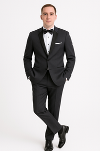 "Milan" Steel Grey Tuxedo Jacket (Separates)