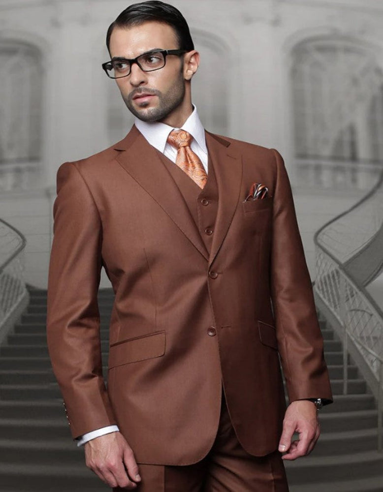 Big and Tall Suit - Copper Big and Tall Regular Fit 3 PC Suit