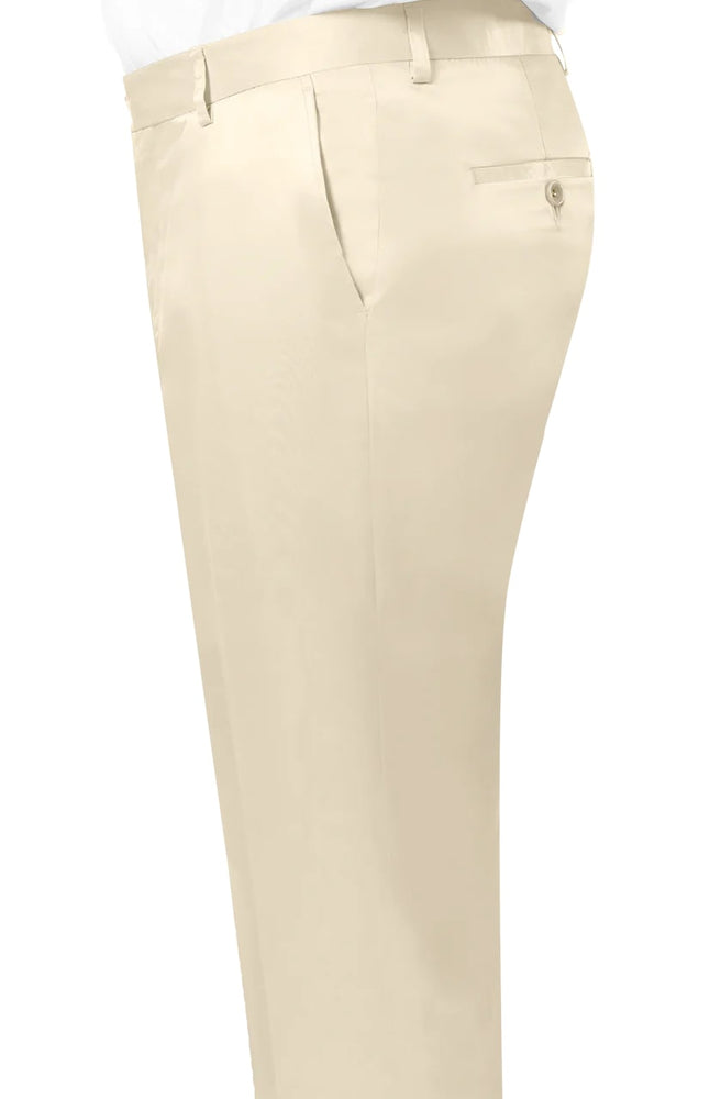 Shiny Dress Pants Cream - Sharkskin Pant For Men - Sateen Pants