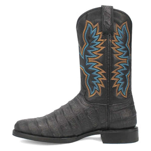 Dingo Round Toe Black Leather Boots