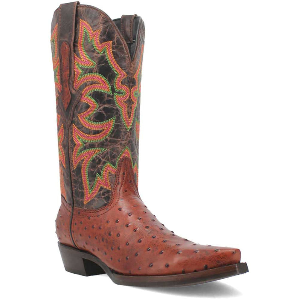 Dingo Cognac Snip Toe Cowboy Boot