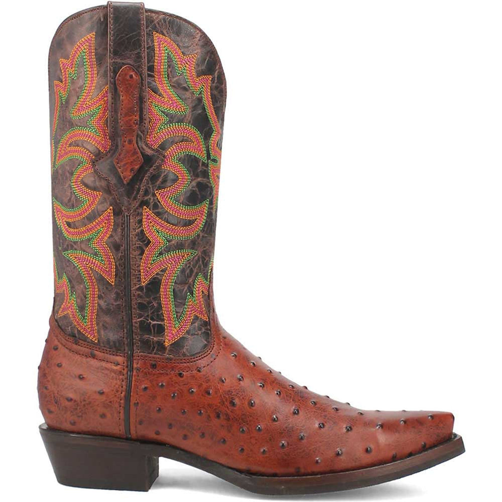 Dingo Cognac Snip Toe Cowboy Boot