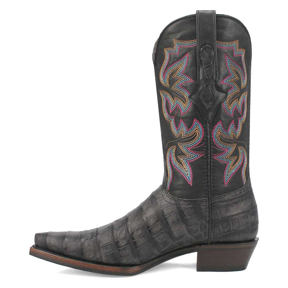Dingo Black Gator Print Snip Toe Cowboy Boot