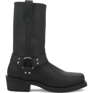 Dingo Black Oil Resistant Leather Mens Biker Boot