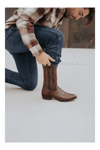 PERSHING FULL QUILL OSTRICH BOOT