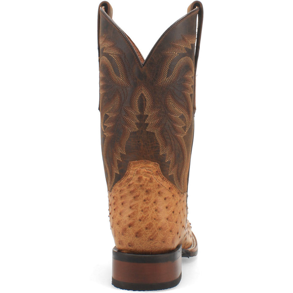 Dan Post Men’s Kershaw Saddle/Brown Genuine Ostrich 11” Cowboy Certified Leather Boot