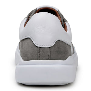 Belvedere Olivier Gray/White Ostrich Leather Luxury Shoe