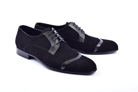 Corrente 2432 Suede Lace-Up - Black - Black - Size 13