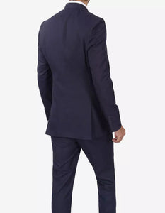 Mens Dark Blue Double Breasted Classic Fit Suit