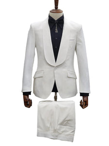 Ivory Tuxedo - Cream Wedding Suit  - Off White Groom 2Piece  Suit Groom different suit than groomsmen Groom different suit than groomsmen Groom different suit than groomsmen