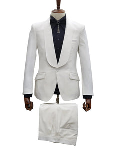 Ivory Tuxedo - Cream Wedding Suit  - Off White Groom 2Piece  Suit Groom different suit than groomsmen