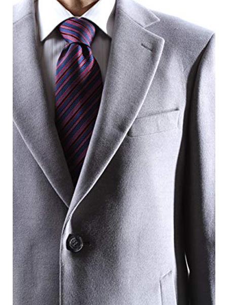 Men's Dress Coat Caravelli 2 Buttons Style Men's Carcoat ~Three Quarter Light Gray Long Men's Dress Topcoat - Winter Coat