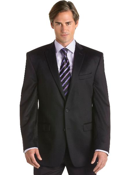 Men's 2 Button Designer Casual Cheap Priced Fashion Blazer Dress Jacket Black Cashmere Fit Sport Coat Black
