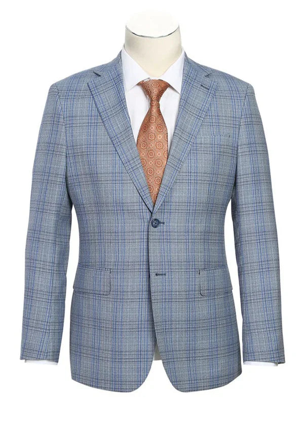 (42R) English Laundry Collection - Slim Fit 2 Piece Light Gray Wool Blend Suit