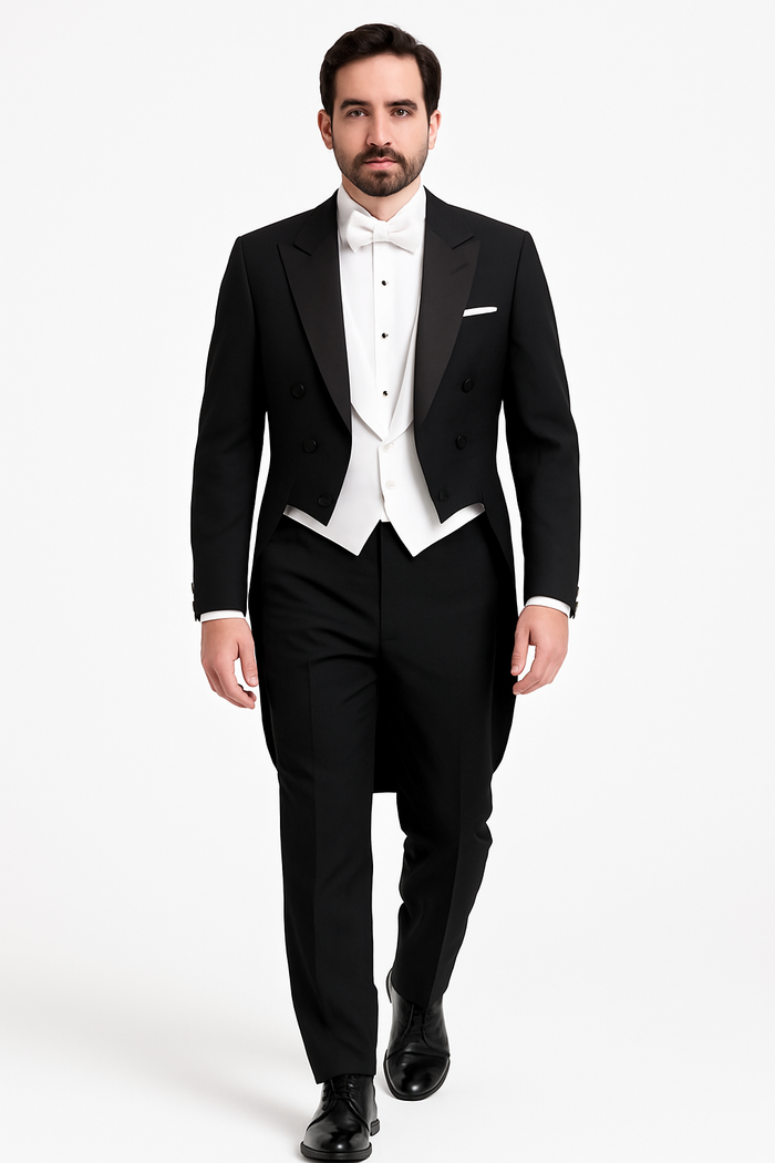 "Edward" Black Tailcoat Jacket (Separates)