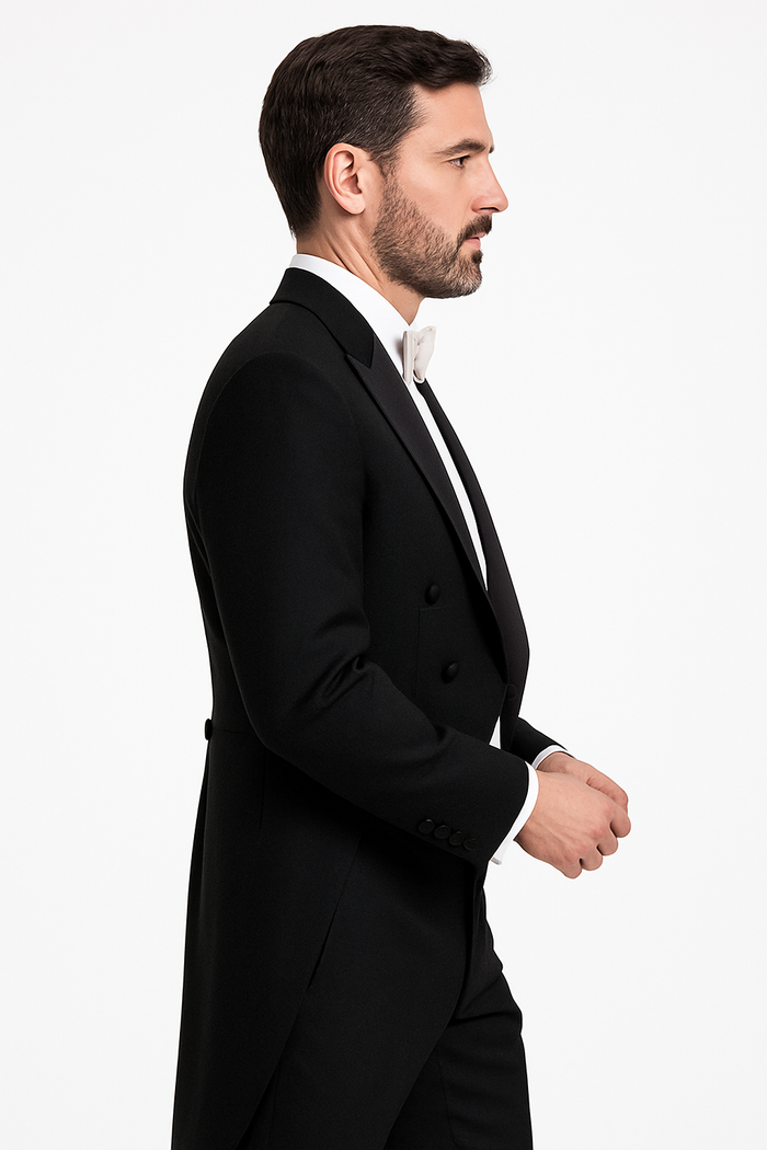 "Edward" Black Tailcoat Jacket (Separates)