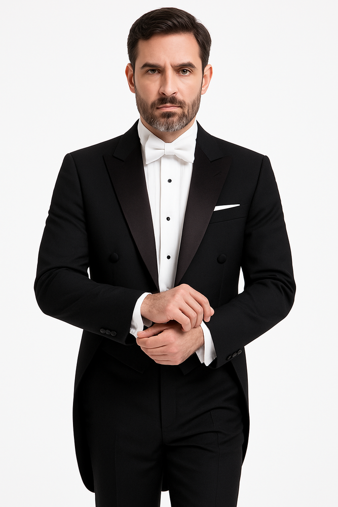 "Edward" Black Tailcoat Jacket (Separates)
