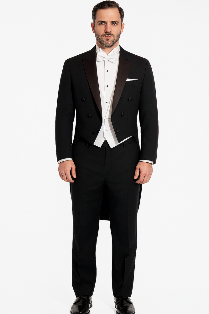 "Edward" Black Tailcoat Jacket (Separates)