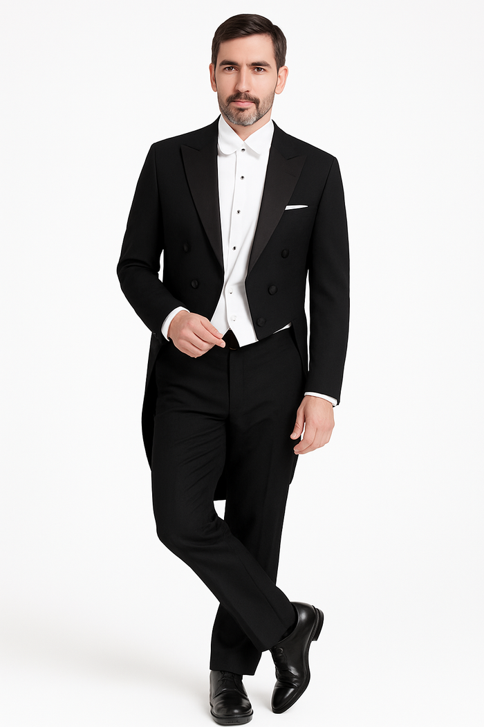 "Edward" Black Tailcoat Jacket (Separates)