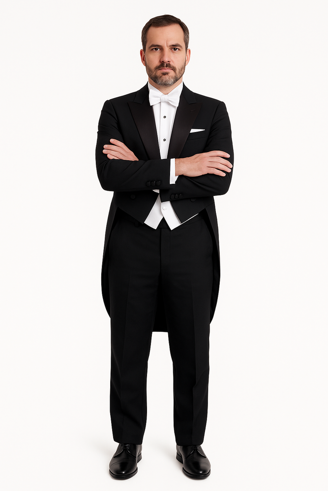 "Edward" Black Tailcoat Jacket (Separates)