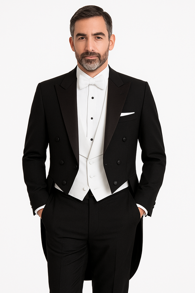 "Edward" Black Tailcoat Jacket (Separates)