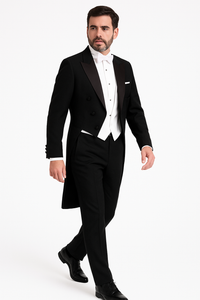 "Edward" Black Tailcoat Jacket (Separates)