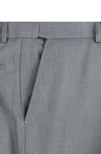 Nola Collection - Medium Gray Regular Fit 2 Piece Suit Flat Front Pants with 2″ Elastic Waistband