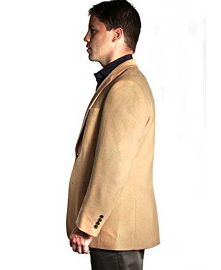 Men's 2 Button Camel's Hair Vent Sport Coat Sport Coat Online Discount Fashion Sale