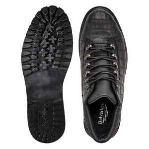Belvedere Felipe Black Oiled Leather Luxury Dress Shoe