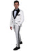 Men's Stylish Ivory & Black Stacy Adams Paisley Prom & Wedding Tuxedo