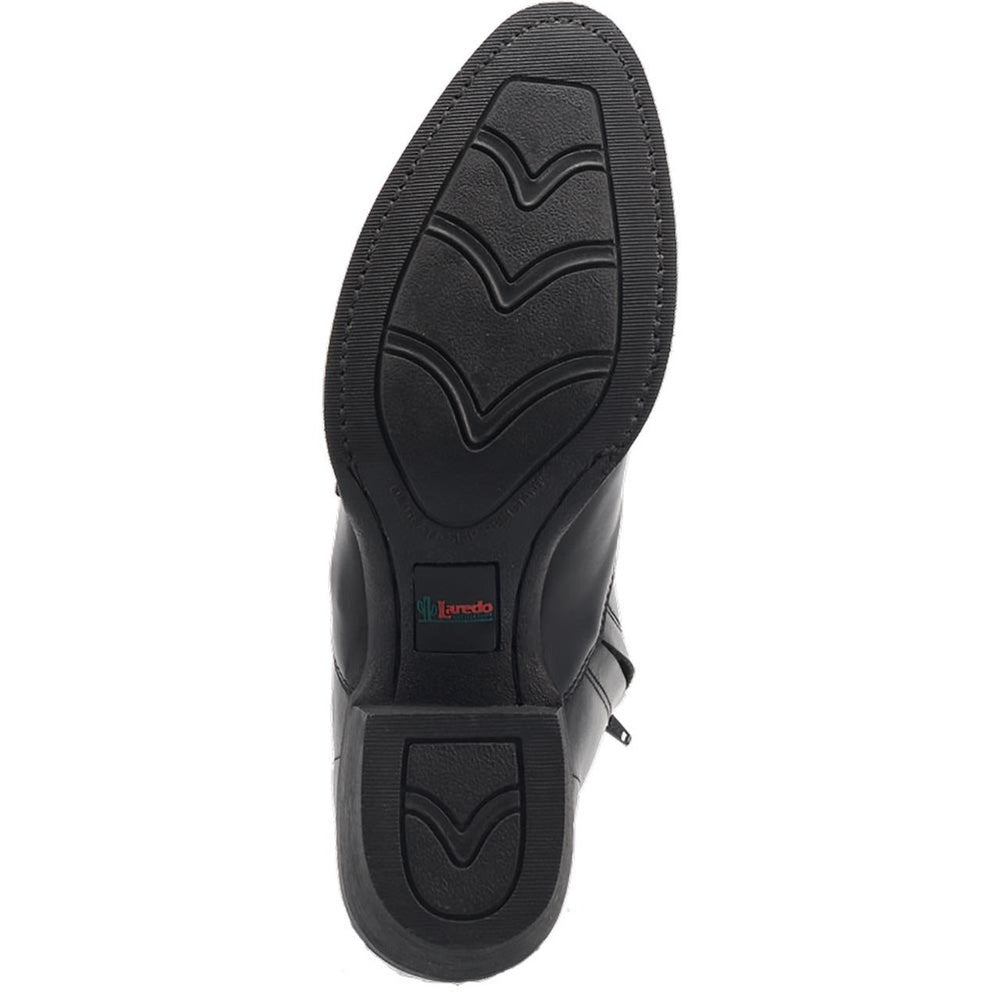 Laredo Fletcher Black Leather Round Toe Boots for Men