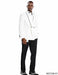 Floral Sportcoat - Big and Tall Tuxedo Dinner Jakcet - 2023 Fancy White ~ Black Blazer