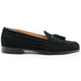 Zelli Franco Italian Sueded Goatskin Tassel Loafer in Black