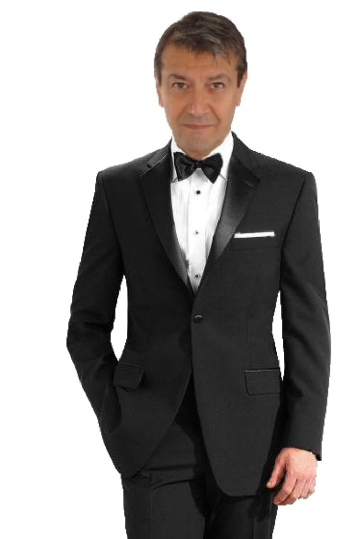 Tiglio 140s Wool 1-button Black Tuxedo