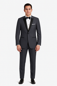 "Milan" Steel Grey Tuxedo Jacket (Separates)