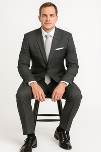 "Madison" Steel Grey Suit Jacket (Separates)