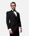 Statement Men's Black with Black Lapel Vested 100% Wool Tuxedo - Men's Tuxedo USA